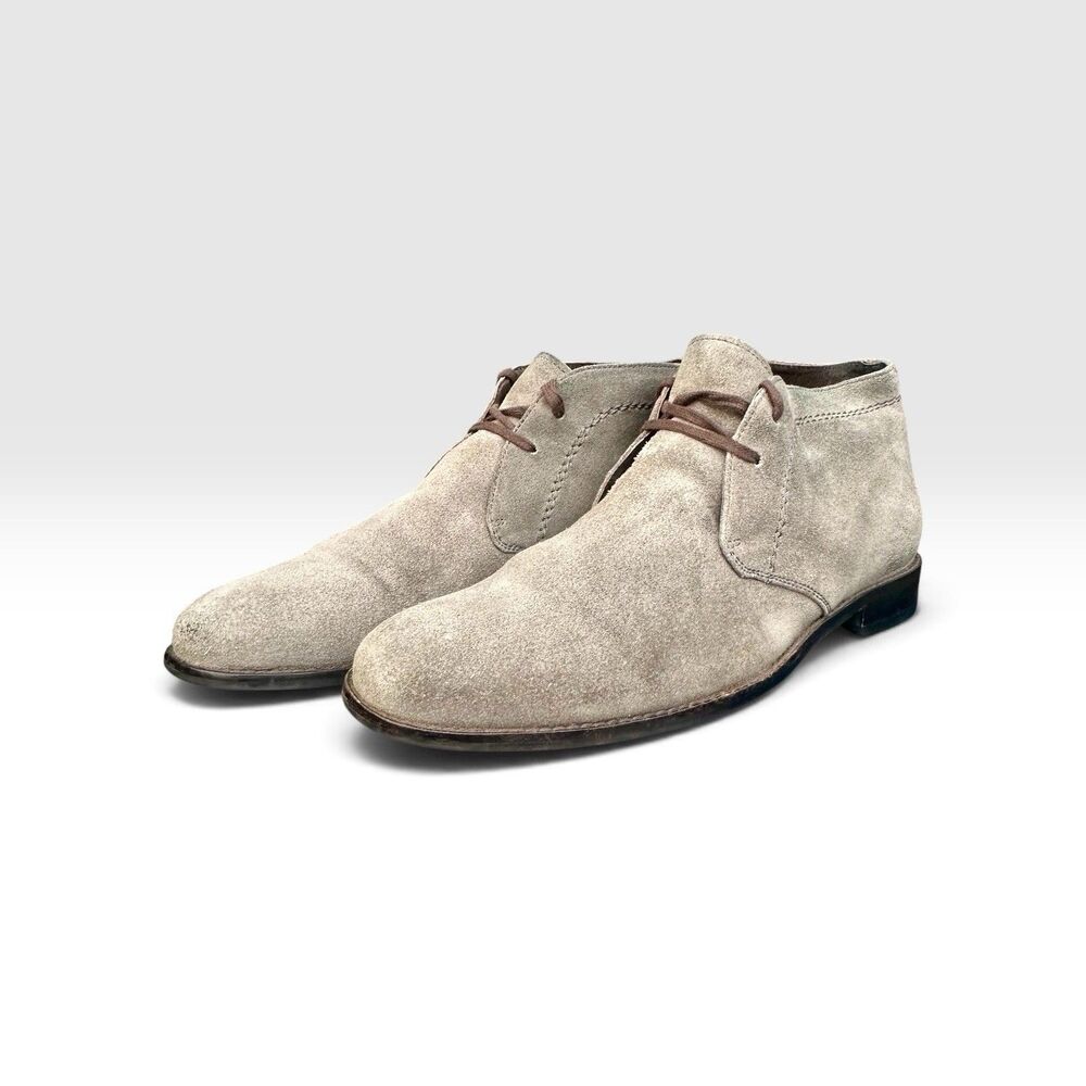 Banana Republic Mens 8 Suede Chukka Desert Boots Taupe Gray Genuine Leather